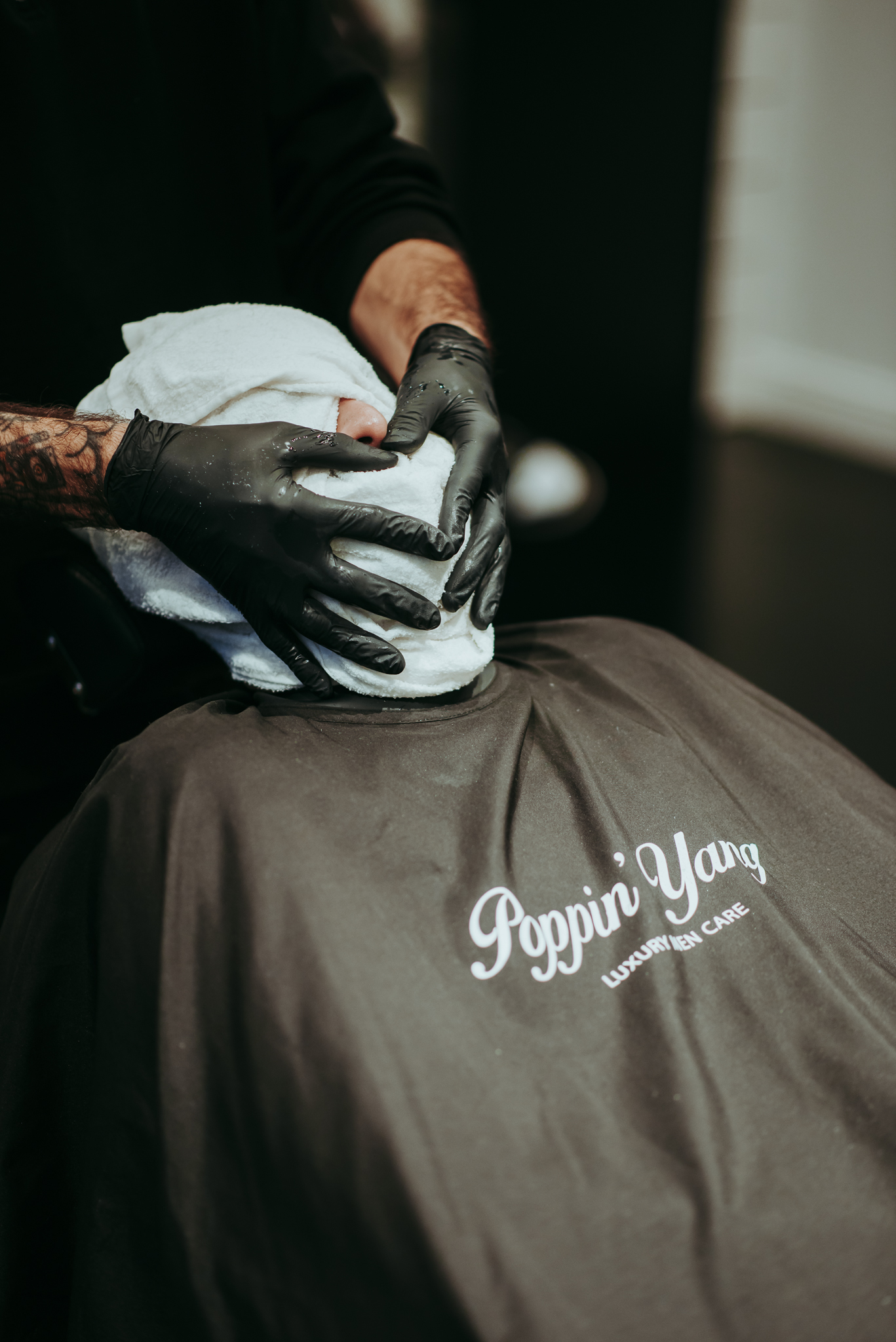 Night session — moody haircut with dramatic lighting